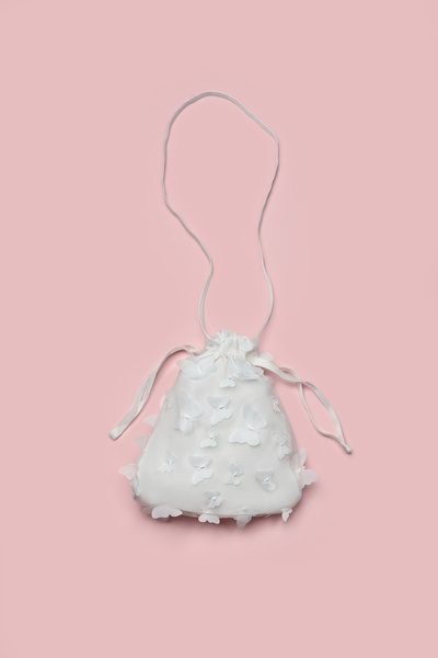 Le Mabelle White Butterfly Appliqued Girl's Bag