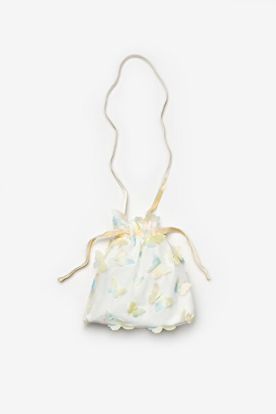 Le Mabelle Yellow Butterfly Appliqué Girl's Bag