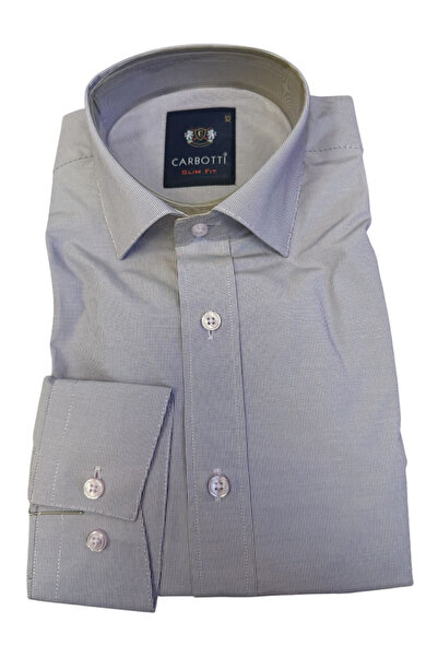 OEM Cămașă bărbați Carbotti lila, slim fit, bumbac-poliester, mână lungă, măr...