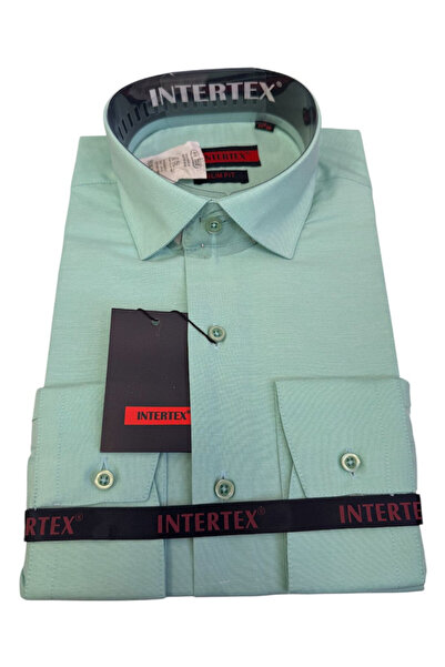 OEM Camasa barbati, mint deschis, slim fit, maneca lunga, bumbac-poliester, m...