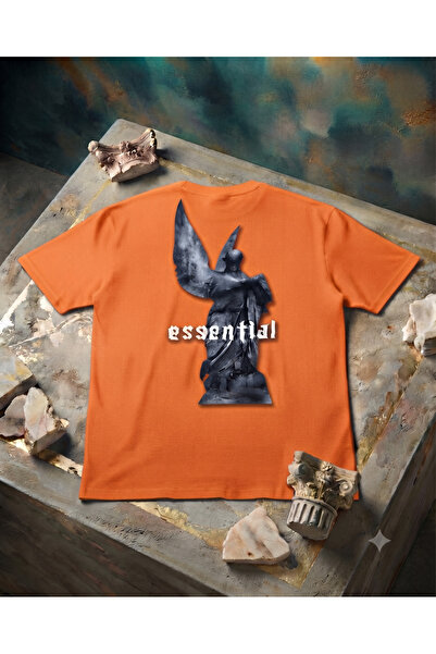 KOZİA OUTDOORS Women'S/Men's Unisex Essential Sculpture Printed Crew Neck Ove...