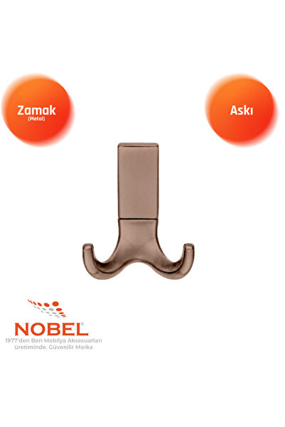 Nobel Best Lüks Askı, Metal, Vestiyer Askı, 121 gr, Dolap Askılık, Duvar Askı...