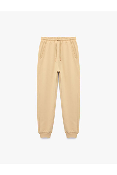 Koton Cotton Elastic Waistband Basic Jogger Sweatpants