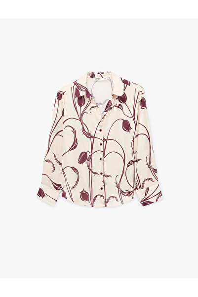 Koton Comfortable Fit Classic Collar Satin Long Sleeve Shirt