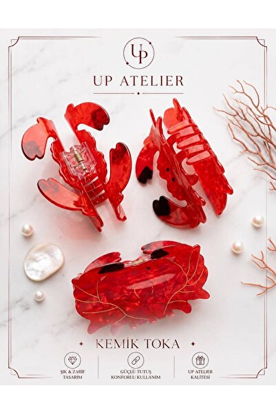 Up Atelier Kırmızı Yengeç Toka 9cm