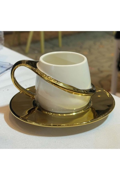 konak alışveriş Konak 76027 -Coffee Cup Tk. Porcelain -Stil Gold