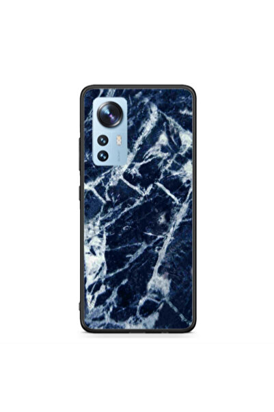 Other Xiaomi Mi 12 Marble Cracked Purple Black Glossy Θήκη