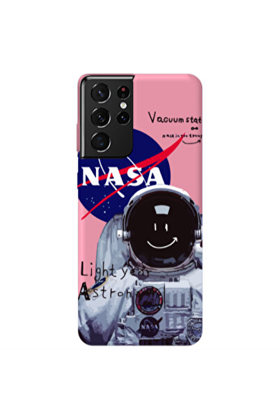 Other Samsung S21 Ultra Vacuum State Pink Colored Silicone TPU Θήκη