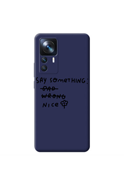 Other Xiaomi Mi 12T Say Something Dark blue Colored Silicone TPU Θήκη