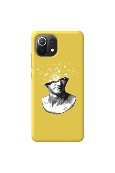 Other Xiaomi Mi 11 Lite Space Statue Yellow Colored Silicone TPU Θήκη