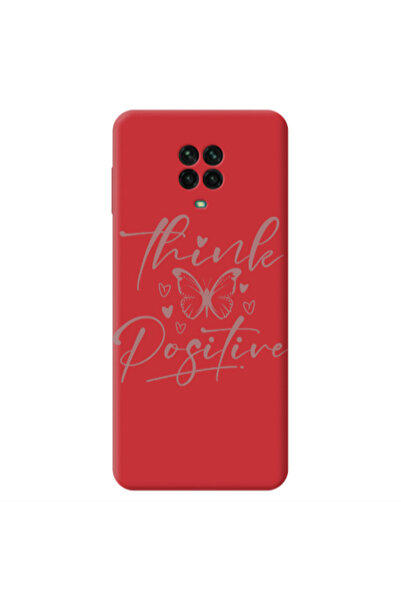 Other Xiaomi Redmi Note 9 Pro Think Positive Red Colored Silicone TPU Θήκη