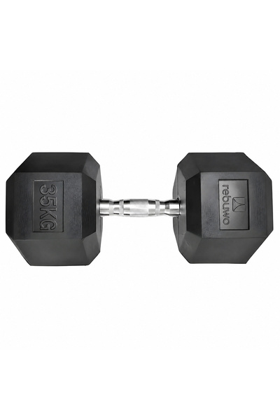 Rebuwo Hex Altıgen Kauçuk Kaplı Dambıl 35 kg 1 Adet