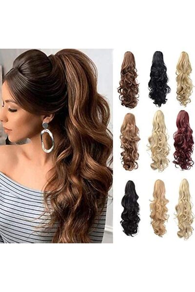 Estelle Synthetic Long Straight Claw Ponytail Wigs Clip In AH Tail Hair Ponytail