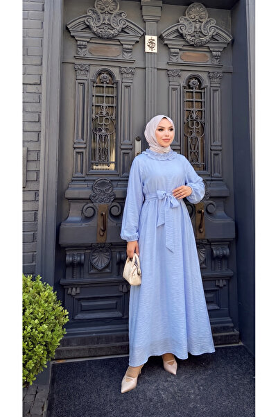 Butik KADIN İNCİ İŞLEMELİ TÜL ELBİSE