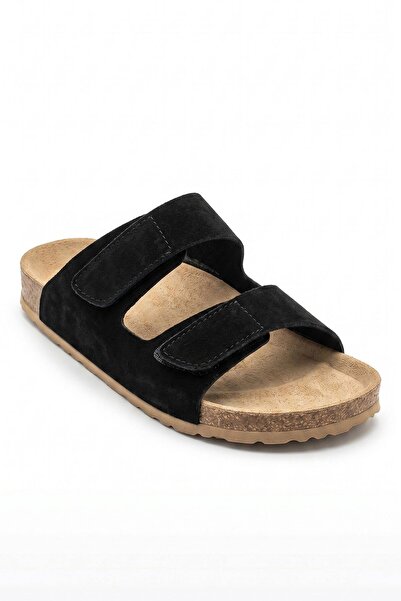 Bellaura Black Velcro Double-Strapped Anatomical Daily Beach Pool Beach Ortho...