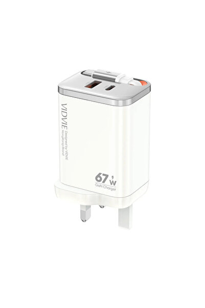 Vidvie Wall Charger XL-PLB124 Retractable Cord GaN Fast Charger