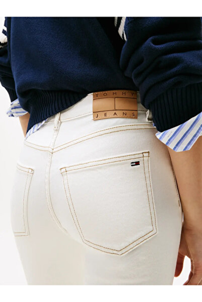 Tommy Hilfiger LUCY MR SLIM DI4192, 1D0 Beyaz Kadın Kot Pantolon