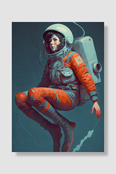 Luna Marissa Poster astronauta Ženski astronaut koji lebdi u svemiru Retro de...