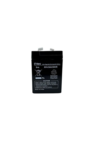 Ttec 6V 4.5AH Akü Kuru Tip Akü Agm Akü Acil Aydınlatma için Akü Alarm ve Aydınlatmaya Uygun Şarj edilebilir akü
