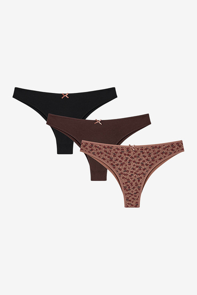 Penti Women Wild Terra Brazilian Multicolour 3-Pack Briefs