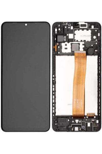 Samsung Οθόνη με μηχανισμό αφής και πλαίσιο για Galaxy A12 (Μαύρο) Κωδικός: S...