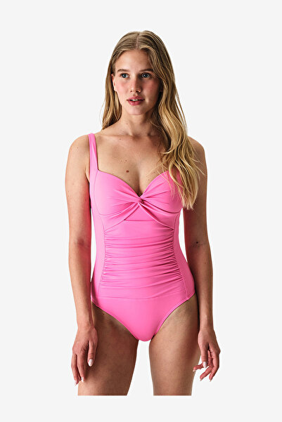 Penti Women Shirred Pink Swimsuit