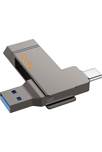 hoco. Hoco 32GB USB 2.0 Στικάκι με συνδέσεις USB-A & USB-C Μαύρο
