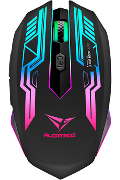 Other Alcatroz Air Ultra 6000 Ασύρματο Ποντίκι Gaming RGB Μαύρο