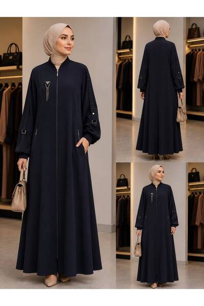 PAYİNİ 2303 Zippered Standing Collar Pocketed Coat - Seasonal Comfortable Fit...