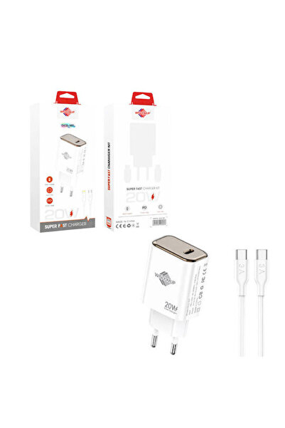 Other WisdomUp Φορτιστής με Θύρα USB-C και Καλώδιο USB-C σε USB-C 20W