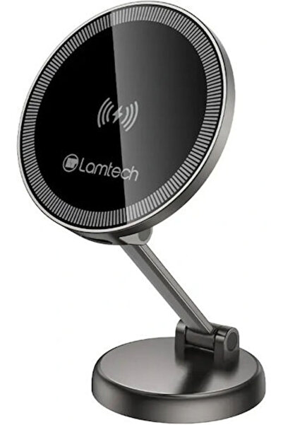Lamtech Βάση κινητού αυτοκινήτου με μαγνήτη και ασύρματη φόρτιση Μαύρο Κωδικό...