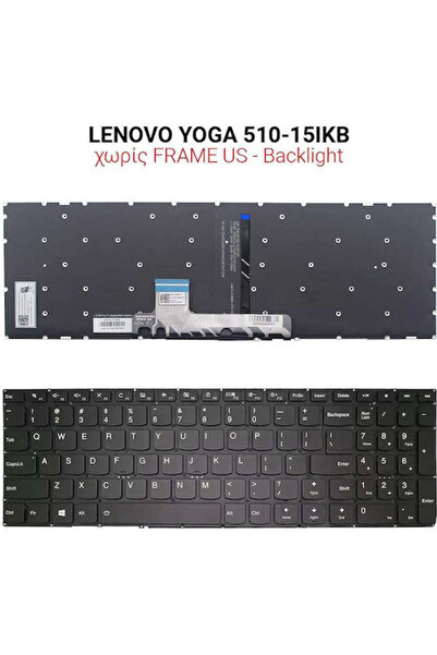 OEM Πληκτρολόγιο φορητού υπολογιστή για LENOVO YOGA 510-15IKB χωρίς πλαίσιο, ...