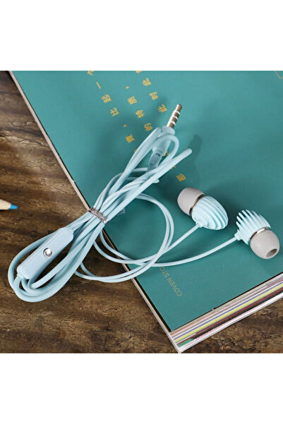 OEM Elmcoei EV-186 Ενδοωτικά ακουστικά handsfree με βύσμα 3.5mm, ανοιχτό μπλε