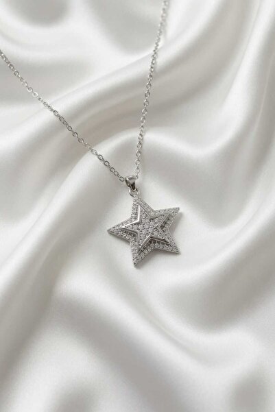 Jadem Gold 316L Stainless Steel Chain Zircon Stone Star Model Women's Necklace