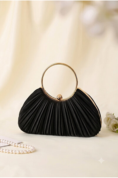 Famels Black Satin New Model Battery-Operated Evening Dress Bag Handbag/Clutc...
