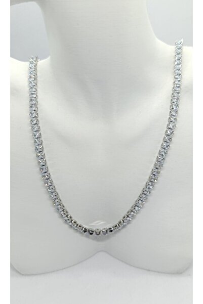 ndjewelry Seraphina Silver Waterway Stone Necklace (40+5 cm)