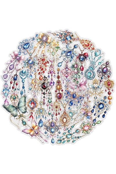 Arabest Stickers,50-Piece Clear Waterproof Crystal Jewelry Gem Sticker Set,Vi...