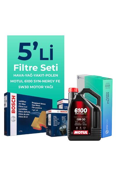 Bosch Renault Fluence 1.5 Dizel Filtre Bakım Seti Motul Motor Yağlı (2010-2016) 5 Li
