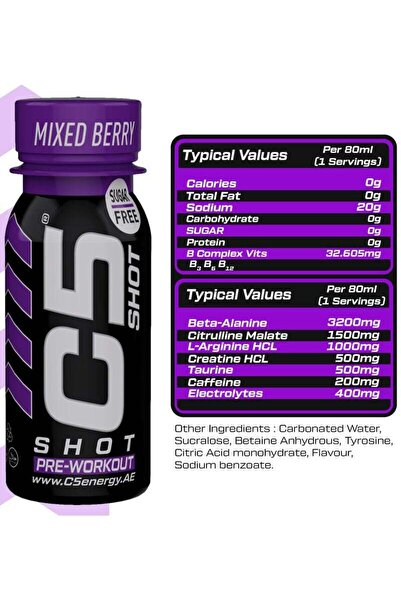C5 PRE-WORKOUT SHOT MIXED BERRY 80ML:6940