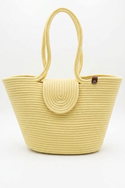 I Love Shoes Floria Yellow Rope Women's Beach Bag