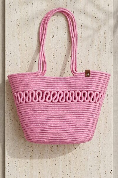 I Love Shoes Solmira Pink Women's Beach Bag