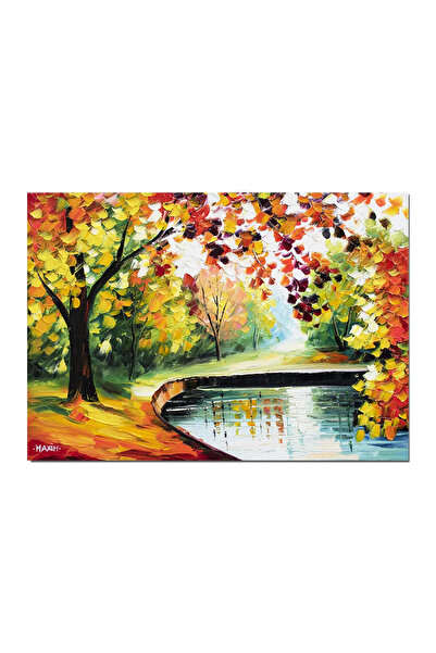 artnova Ръчно рисувана пейзажна картина, Хармония на природата, 70x50см, масл...