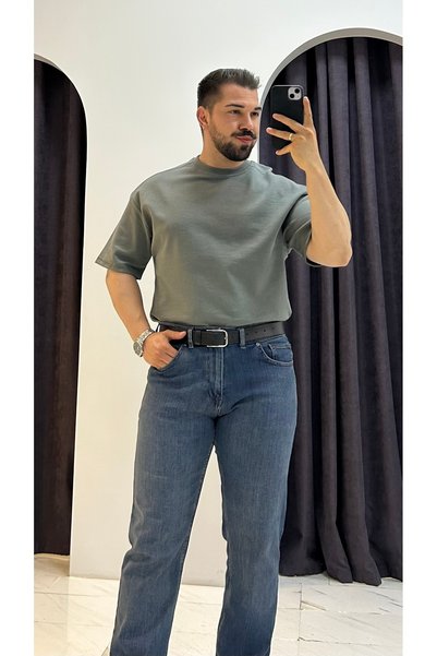 MERVENS Boxy Oversize T-Shirt with Shoulder Piece Detail