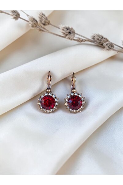 FAYRA ACCESSORIES Crystal Stone Sun Figure Earrings