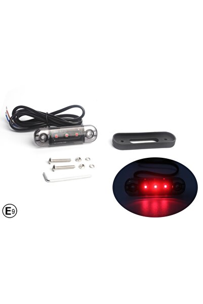 Flexzon Φως σήμανσης LED με 3 LED 12V / 24V IP68 Κόκκινο 84mm x 24mm x 10mm E...