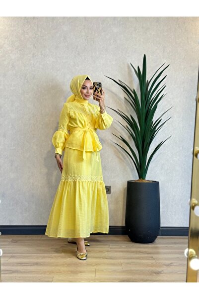 Beray 74035 Gofre Fisto Embroidered Suit Yellow