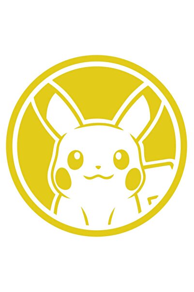 sticker Pikachu Vinil 14x14 cm – Araba Stickerı, Laptop Etiketi, Kask Sticker...