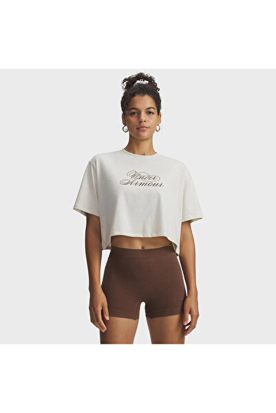 Under Armour Scriptheart Дамска къса бяла тениска с поло яка
