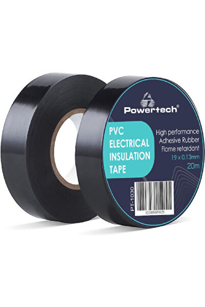 POWERTECH Ταινία Μόνωσης 19mm x 20m Μαύρη