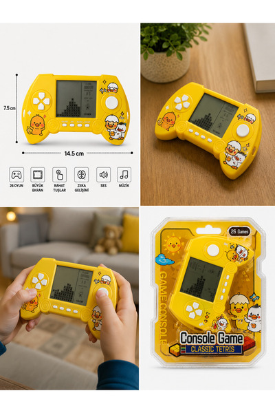 Erzi Konsol Tetris Oyunu – 26 Oyunlu LCD El Konsolu